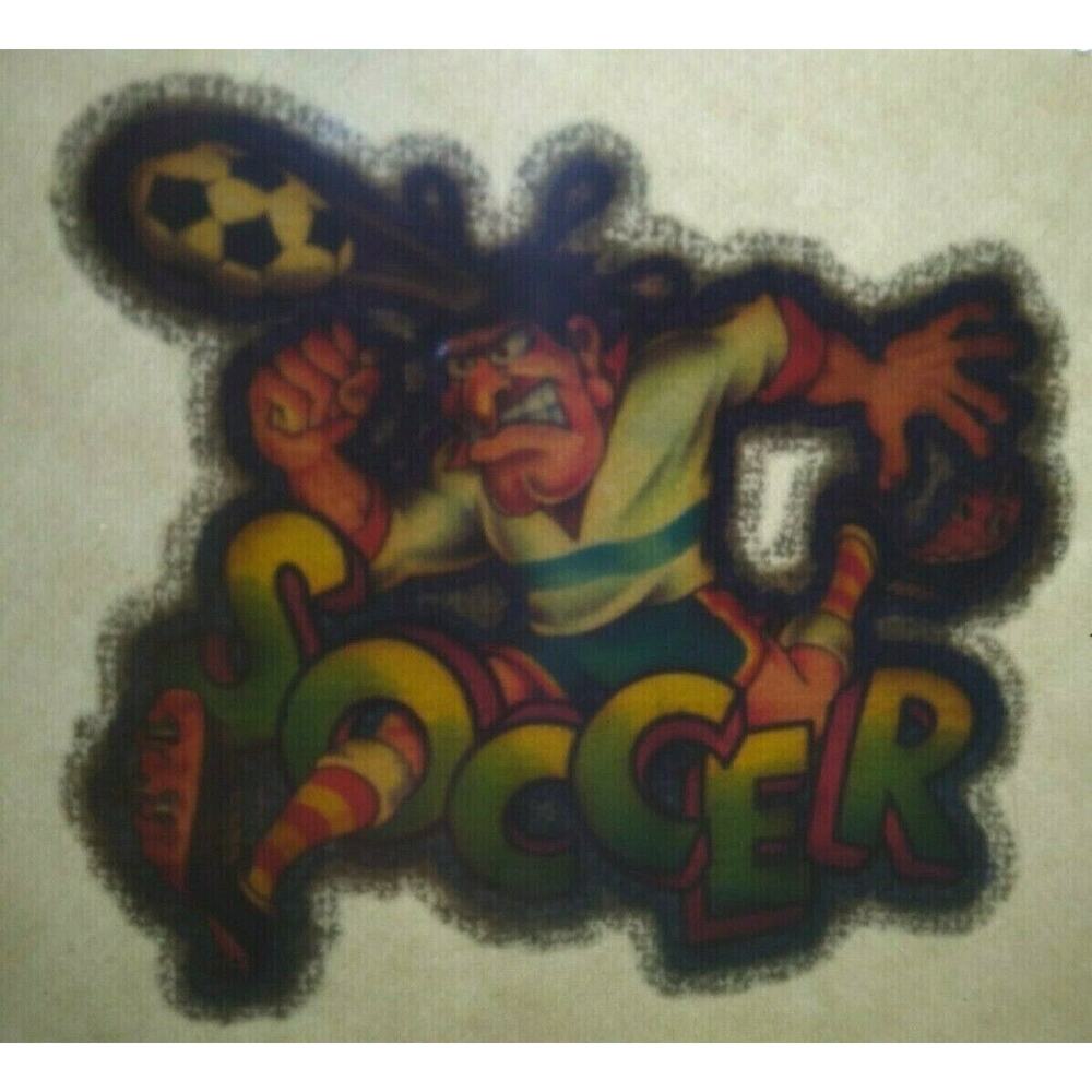 Soccer Screamin Gleamin Glitter Iron-On Decal Donruss Retro Vintage Original #2